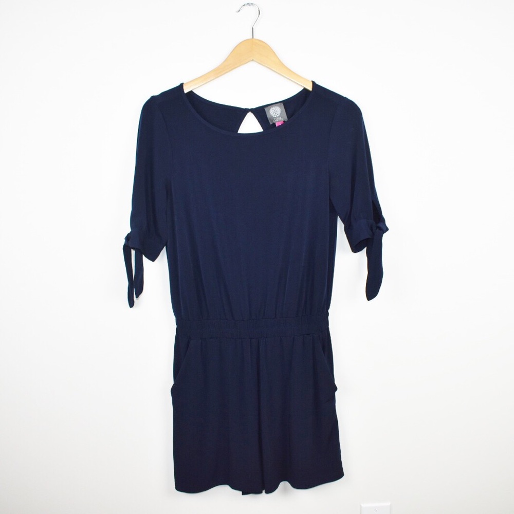 Vince Camuto Navy Blue Romper Shorts